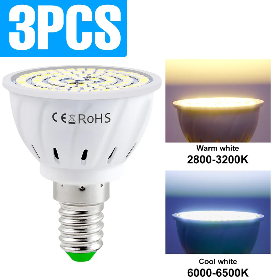 3PCS LED Light Bulb E27 Spotlight E14 Corn Lamp GU5.3 Ampoule LED  Chandelier MR16 Spot Light GU10 Led Lamp Household Bulb B22 - AliExpress