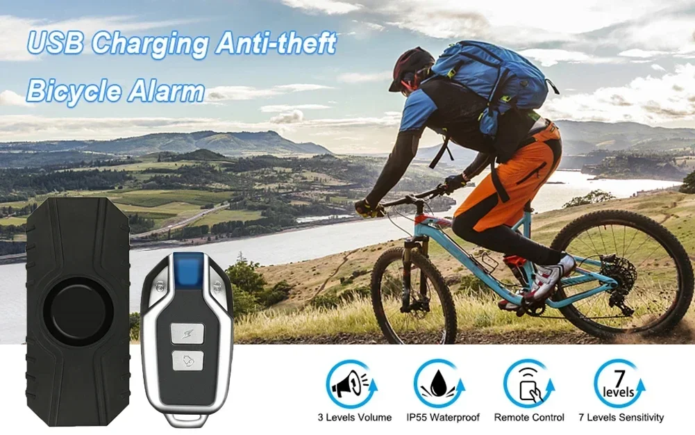 bike alarm installed on frame
