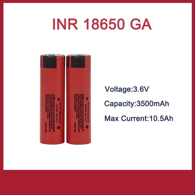 

INR 18650 GA 3,6 V 3500mAh
