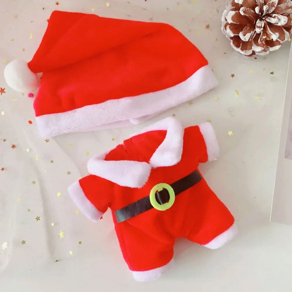Elk Santa Claus Cotton Doll Dress Plush Stuffed Reindeer Xmas Cotton Doll‘s Clothes Soft Korea 20CM Doll Plush Toys Clothing