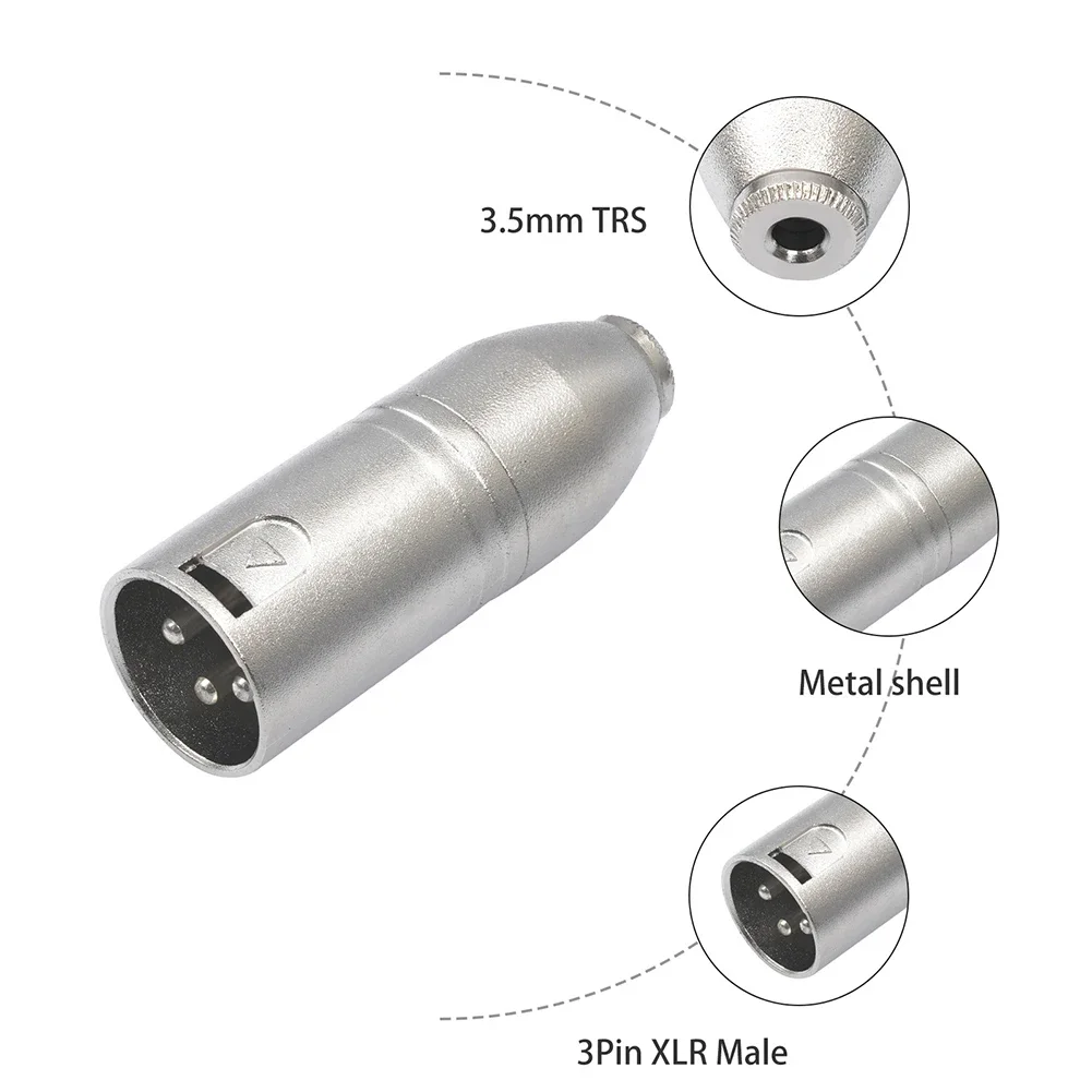 3.5MM Female To Big Three-core Balanced XLR-Canon Male Audio Adapter Mixer Camera Microphone 3.5 Female To-Canon Male Adapter