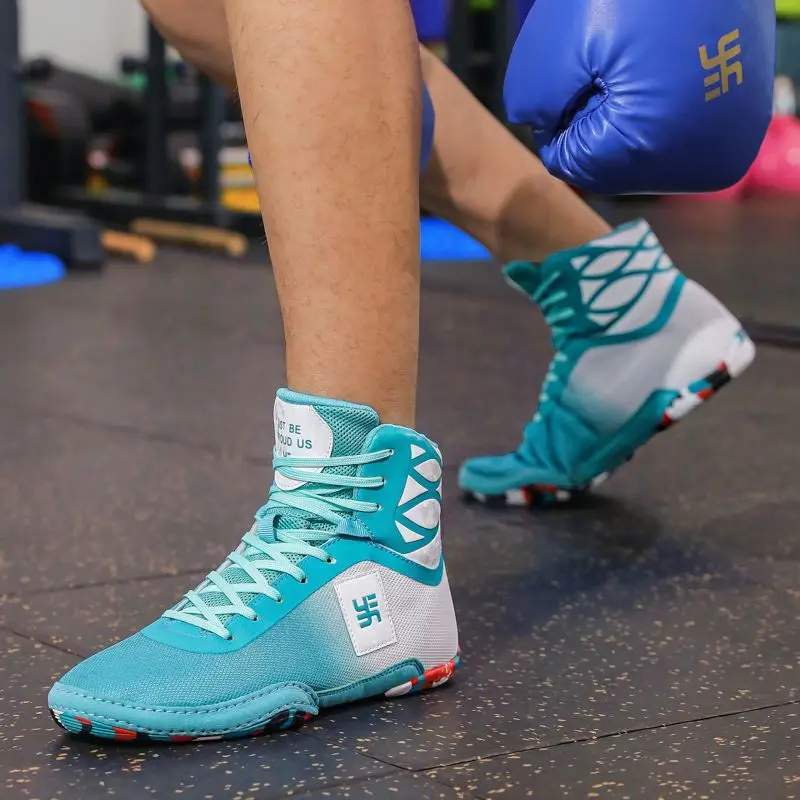 Men's Wrestling & Boxing Boots, High Top For Indoor Performance_voghion.com