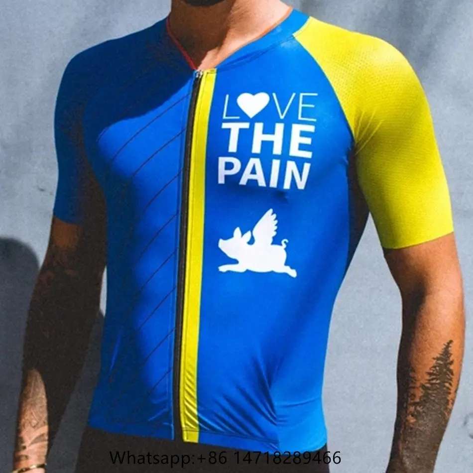 thumbnail image 1 of Maillot de ciclismo para hombre Love The Pain, camisetas de manga corta Aero Race Classic, camisetas de motocross, descenso, Mtb, maillot ciclismo, 1 of 4