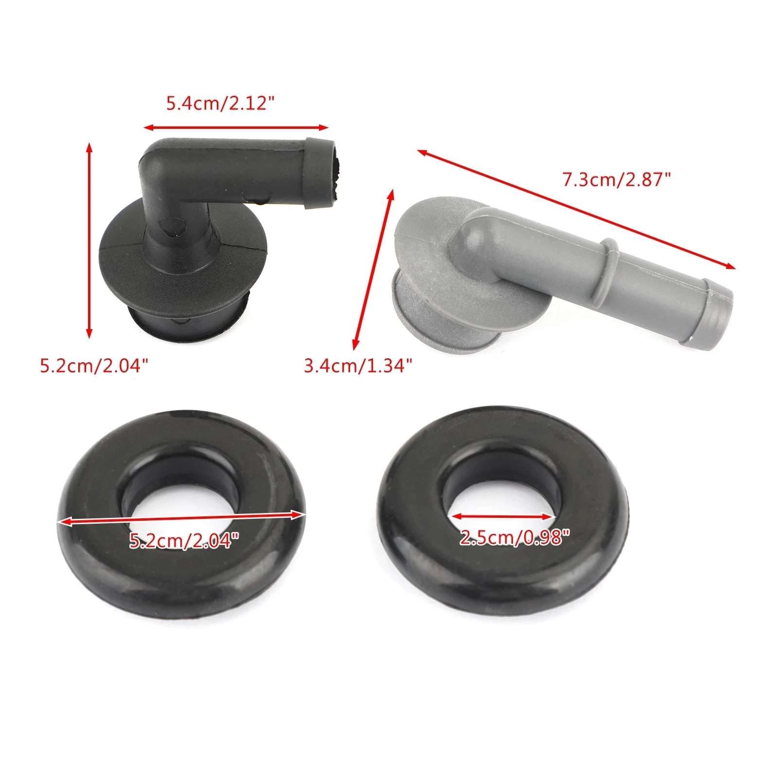 PCV CCV Vent Valve Elbows Grommets Set of 4 Fit for 2000-2004 Jeep Wrangler TJ Wrangler Grand Cherokee 4.0L 53013360AA 2946079