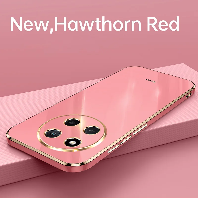 Plating Fashion Luxury Soft Silicone Square Phone Case