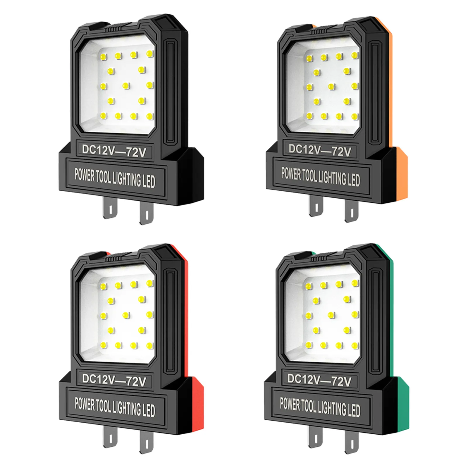 12V-72V LED 미니 포켓 작업등 550LM 배터리 없음 초강력 스포트라이트 캠핑 랜턴 (차고, 자동차 수리, 캠핑, 낚시용)