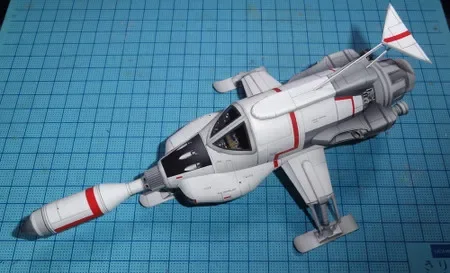 Civil Spacecraft Ultra - Fine UFO Intercropped Lunar Spacecraft 3D Paper Model DIY Toy 4