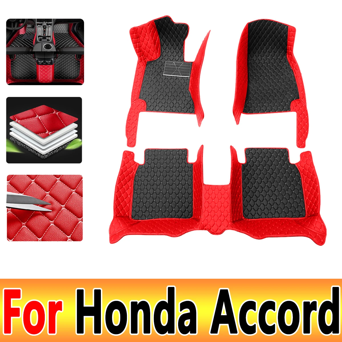 

Автомобильные коврики для Honda Accord 2022, 2021, 2020, 2019, 2018, водонепроницаемые коврики, аксессуары для интерьера автомобиля, пользовательские чехлы, коврики, продукция