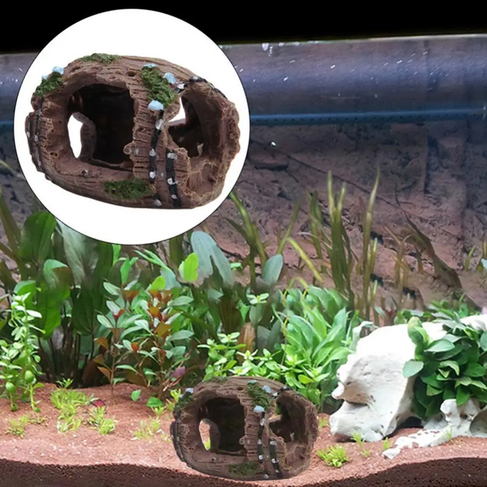 Fish Tank Landscaping Decoration Resin Artificial Aquarium Barrel Aquatics Decoration
