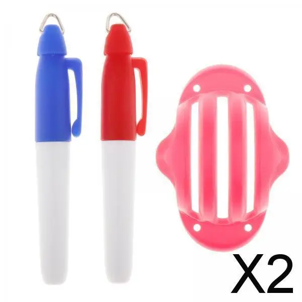 

2x Golf Ball Alignment R Marker Marking S Template Draw Stencil Tools