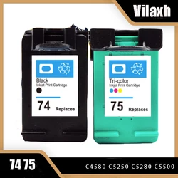 Vilaxh 74XL 75XL Ink Cartridges Compatible For hp 74 75 XL for hp74 for hp75 Photosmart C4200 C4280 C4345 C4380 C4385 C4480