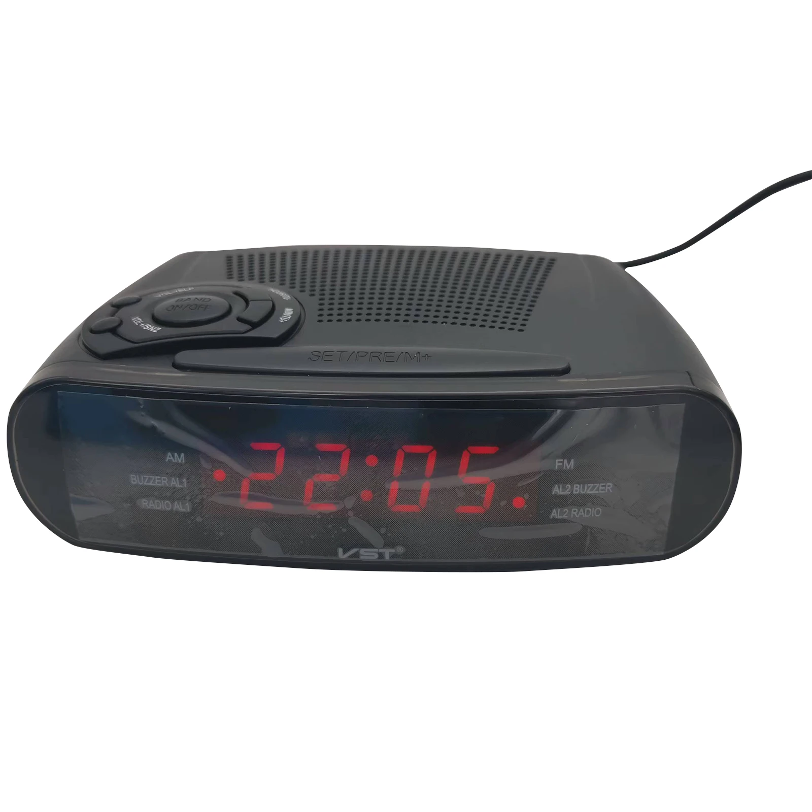 Alarm Clock Radio with AM/FM Digital LED Display with Snooze, Battery