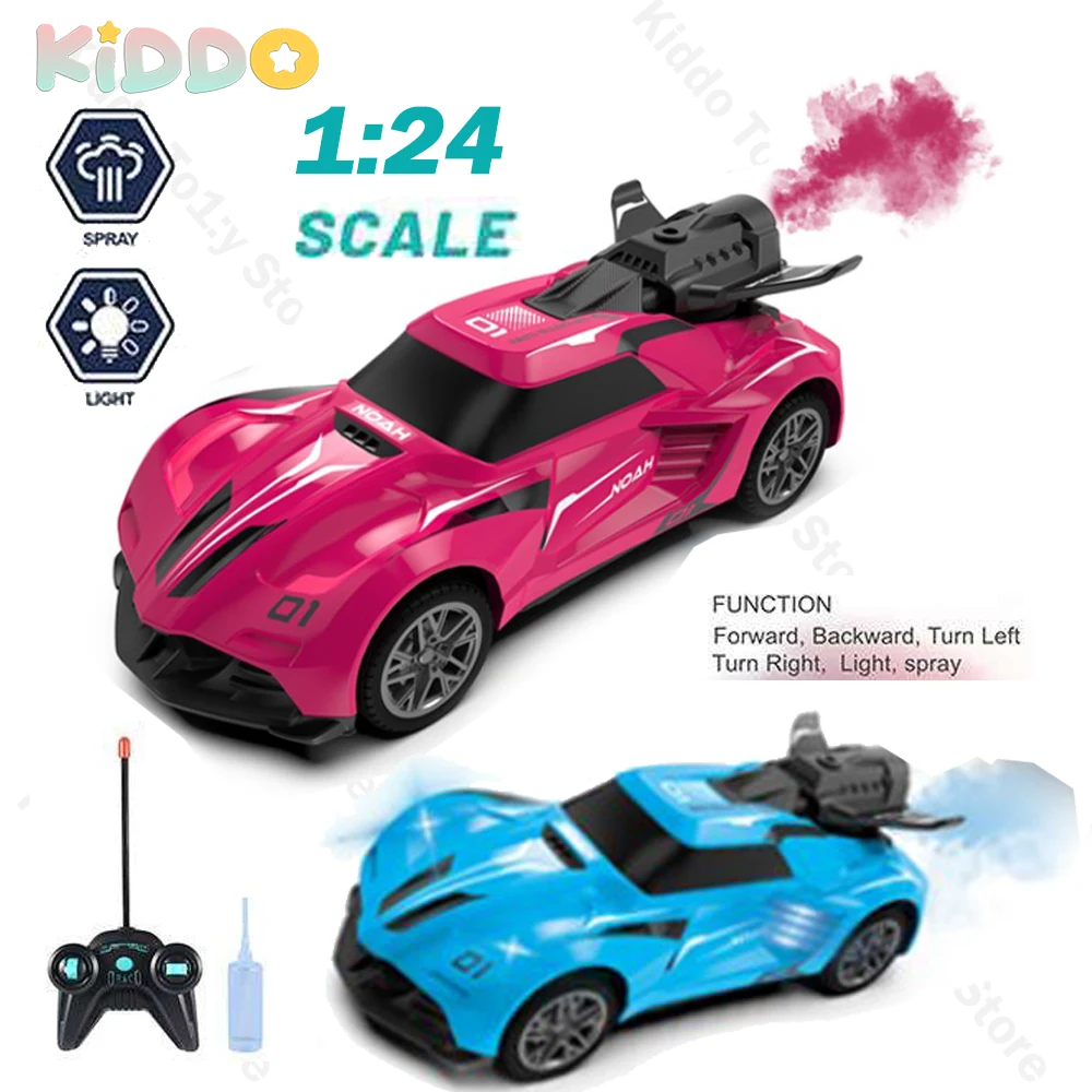 RC Car with Light Spray 1/24 Remote Control Drift Car Sports Car Buggy Off- Road High Speed Electric Vehicles Children Boys Gifts - AliExpress