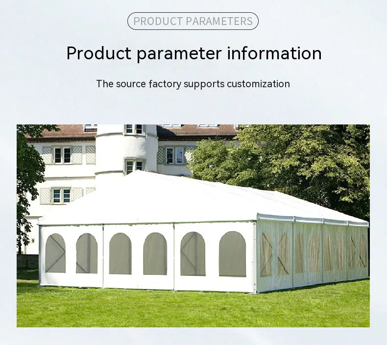 Production Event Ceremony Wedding Tent Auminum Alloy Sunshade Wedding Tent Large Exhibition Storage Tent Customization