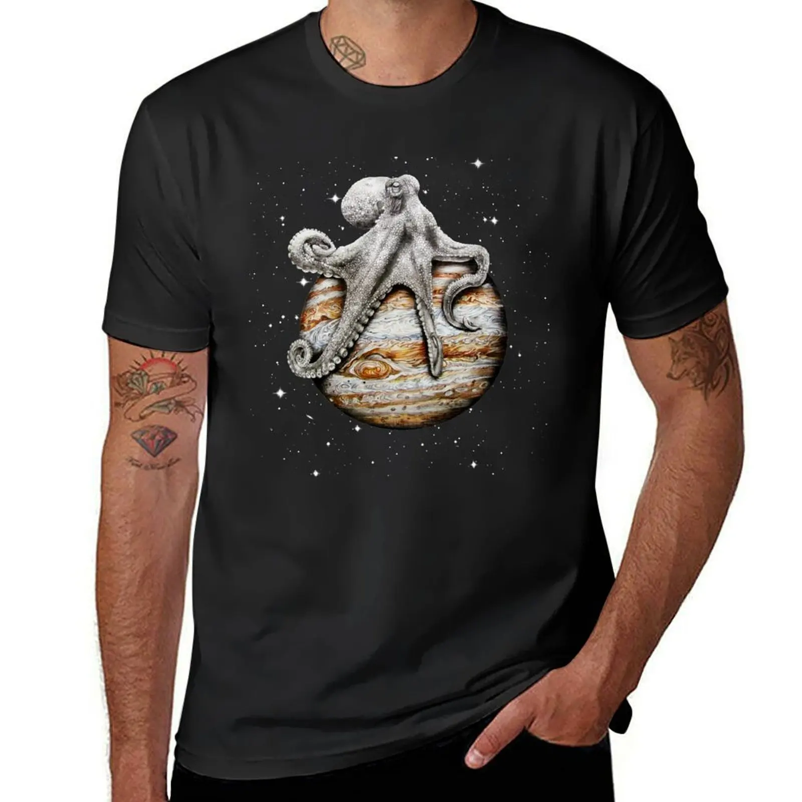 

Celestial Cephalopod T-Shirt customs design your own oversizeds summer clothes plus size tops mens white t shirts