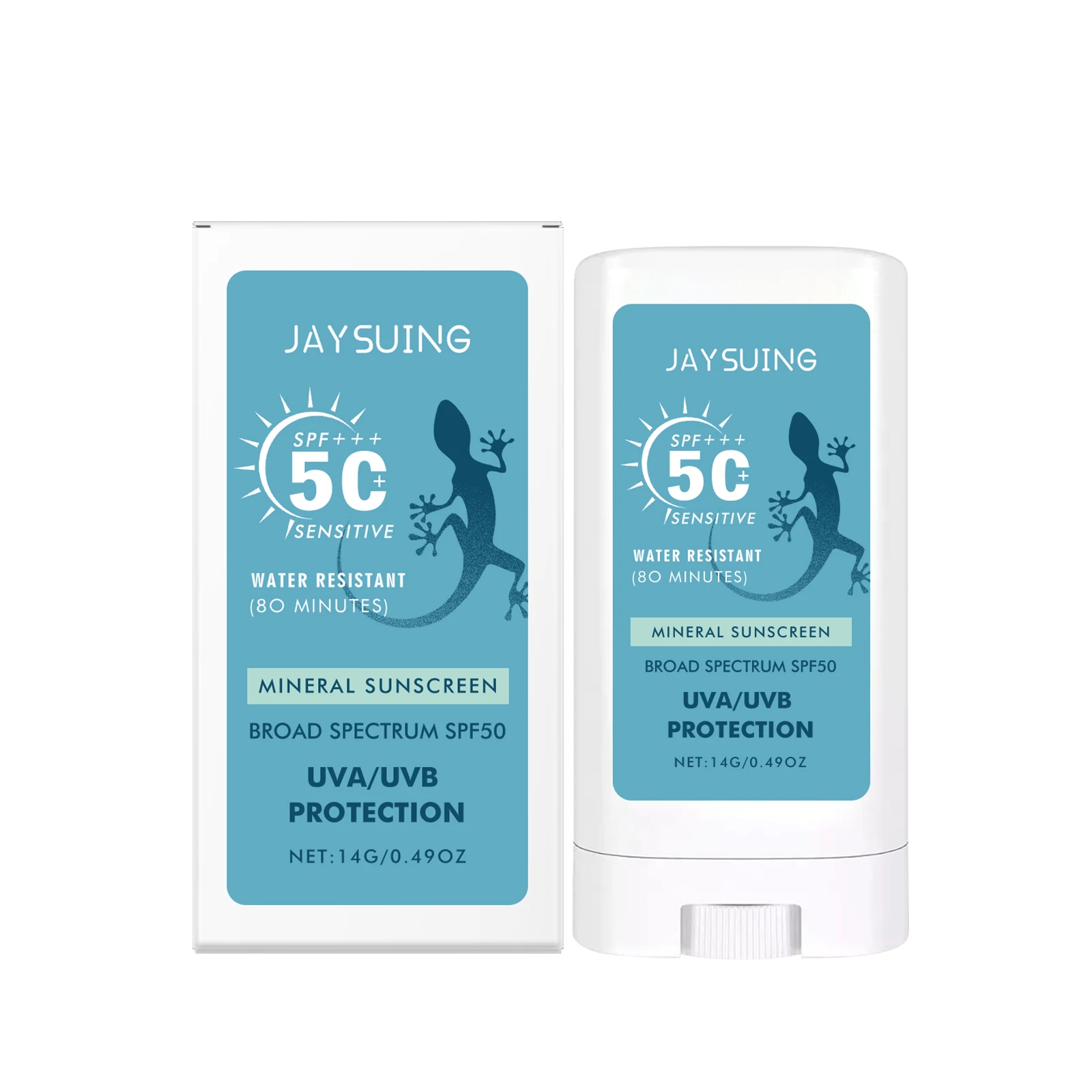 Sunscreen Stick SPF 50+ Hyaluronic Acid Broad Spectrum UV Protection Water-Resistant Refreshing Face Body Travel Sunblock Cream