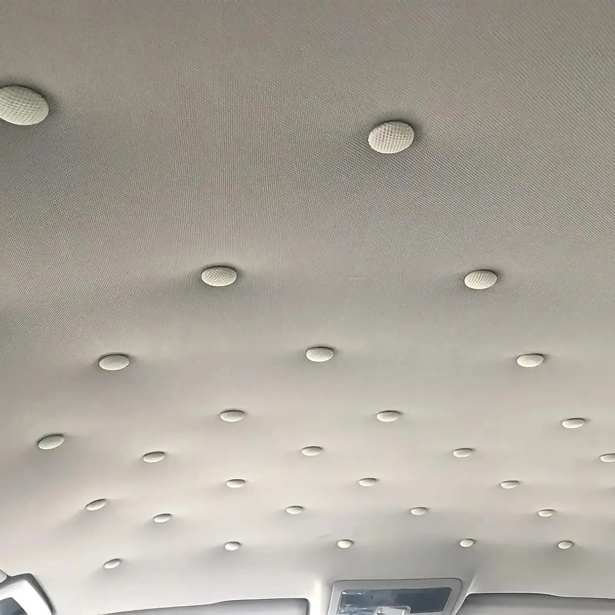 20Pcs Car Roof Headliner Repair Kit, Grid Cloth Repair Button with Installation Tool, Auto Roof Snap Rivets Retainer