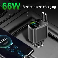 Ultra Fast Charging Five in One USB Car Phone Charger with Intelligent Digital Display and Dual PD Ports for Voltage Display - Image 6