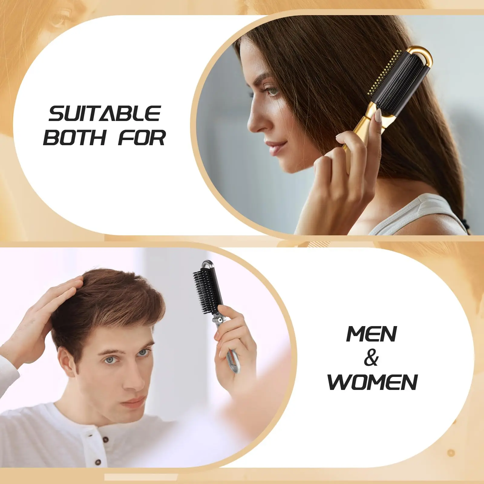 20Pcs Travel Brush Compact Portable Folding Hair Brush with Mirror Bulk Pocket Travel Size Mini Hair Brush for Men Women 4