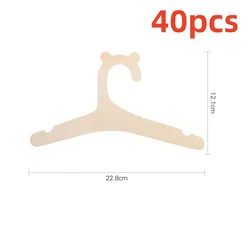 Wooden Bear Baby Clothes Hangers - Cute Nursery Decor & Gift (Bear 40pcs)