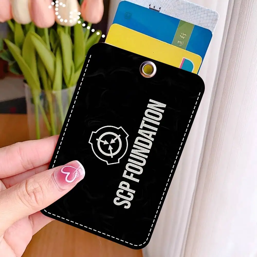 S-SCP 재단 사무용품 남녀 신용카드 열쇠고리 학생증 신분증 홀더 자격증 홀더 카드