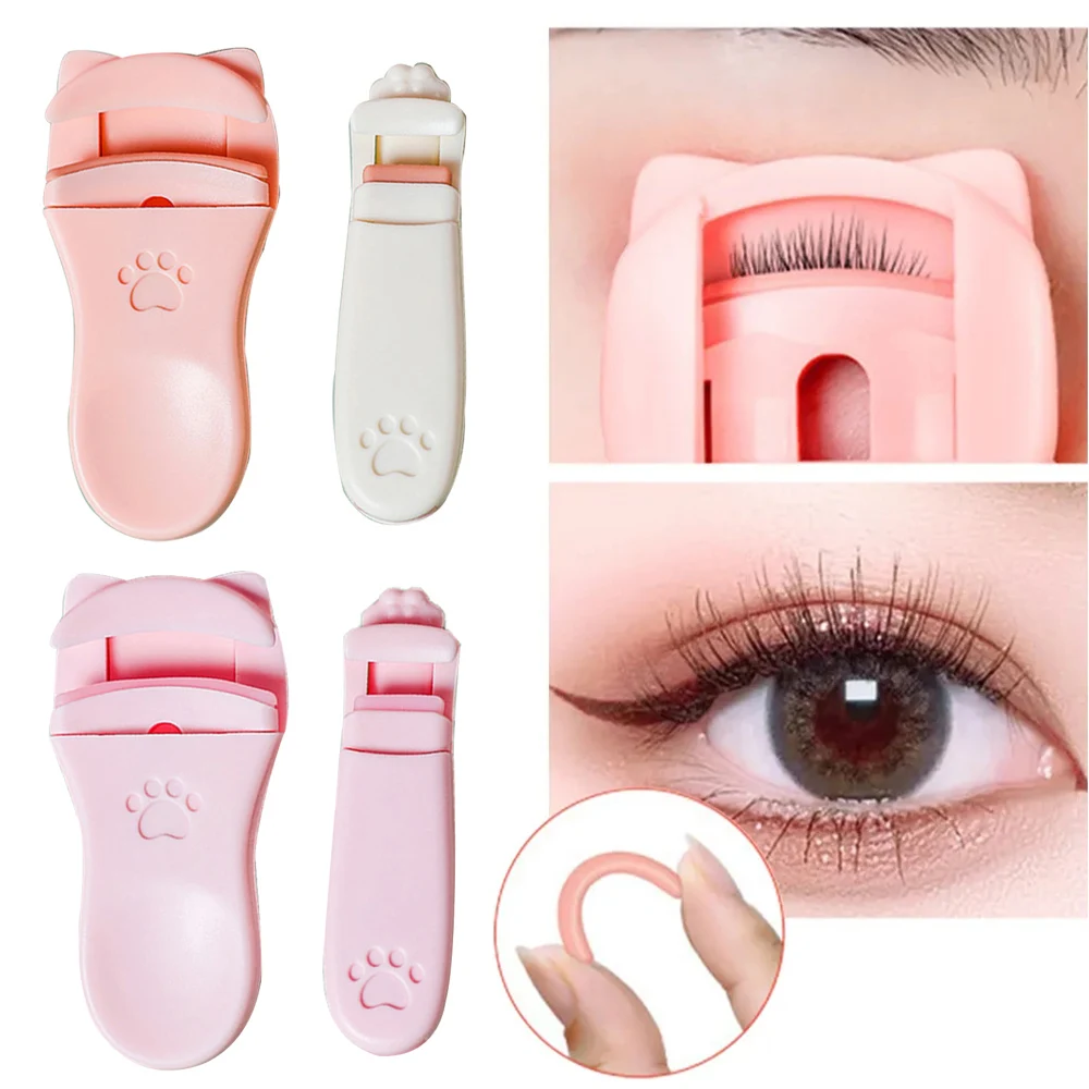 

2pcs Cat Claw Eyelashes Curler Cute Designs Accessories Tool Fit All Eyelash Shapes Long Lasting Professional for Women Makeup