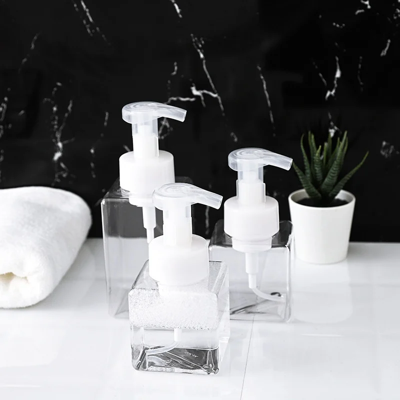 250/400ml Large Foam Dispenser Plastic Pump Bottles Mini Empty Soap Refillable Bottle for Travel Cleaning Cosmetics Packaging