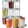 120ml-650ml Transparent Glass Sealed Bottle Mason Jar Diamond Pattern Jam Juice Bottle Labelable Seal Bottle Kitchen Tool 4