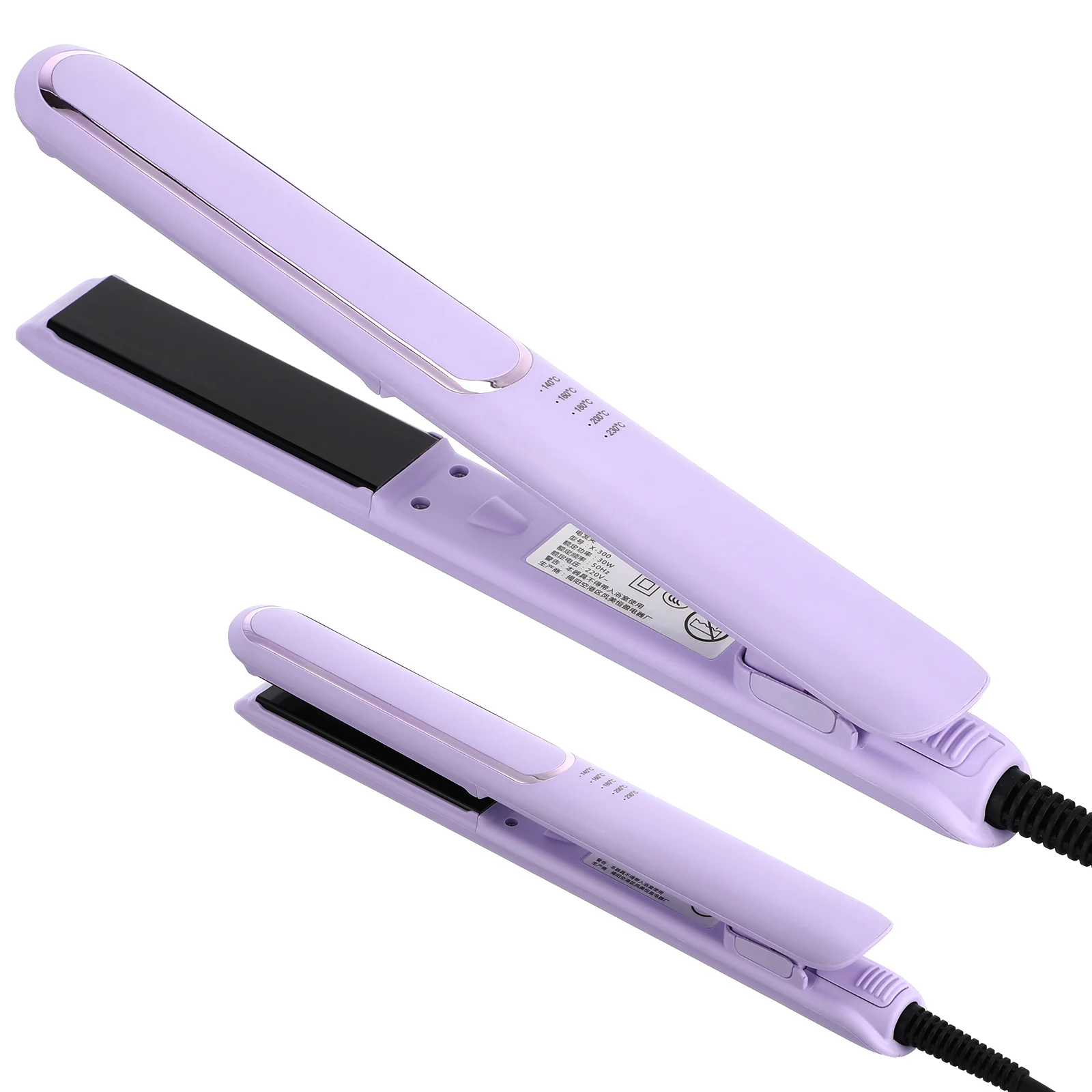 

Curling and Straightening Dual-purpose Hair Straightener Purple 110v (original US Standard) Curler Iron Flat Abs Wand