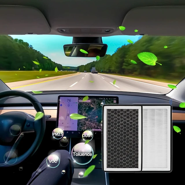 Auto Air-Filter HEPA Für Tesla Modell 3 Y Zubehör Aktivkohle Klimaanlage  Ersatz Kabine Air-Filter auto Innen - AliExpress