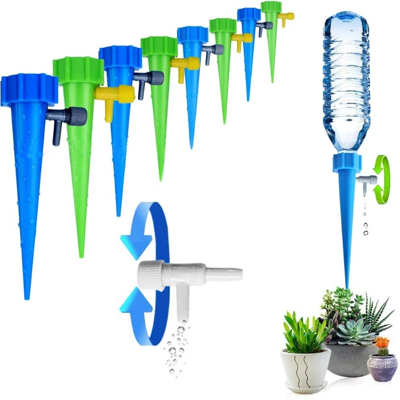 12Pcs/6pcs Self-Watering Kits Automatic Waterers Drip Irrigation Indoor Plant Watering Device Plant Garden Gadgets Creative