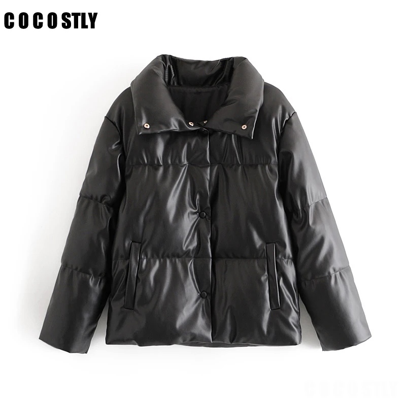 best winter jackets New 2022 Autumn Winter Black Warm Faux Leather Vest Women Fashion Zipper Sleeveless Coat Tops Female Casual Short Outwear Ladies down parka