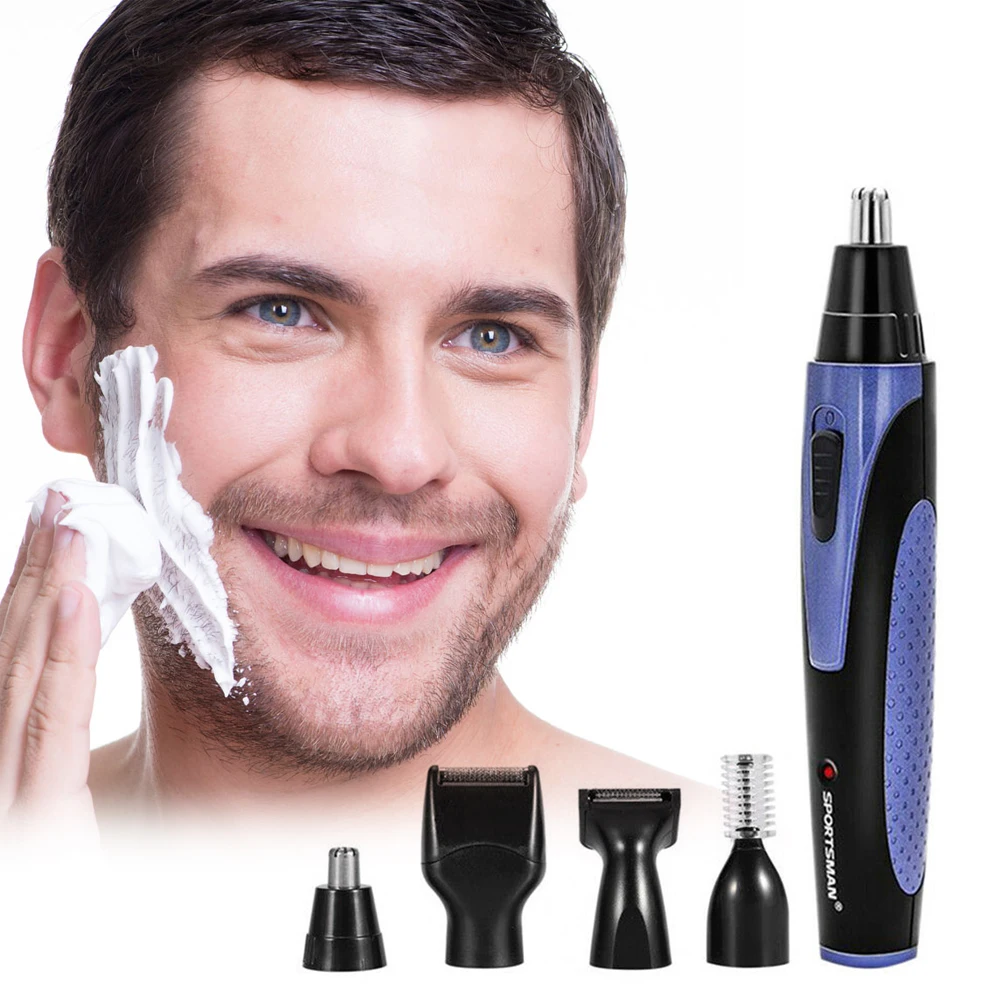 

Портативный Перезаряжаемый триммер для волос в носу и ушах, беспроводной мужской триммер, бритва для бороды, устройство для удаления волос на лице, бровях, носу