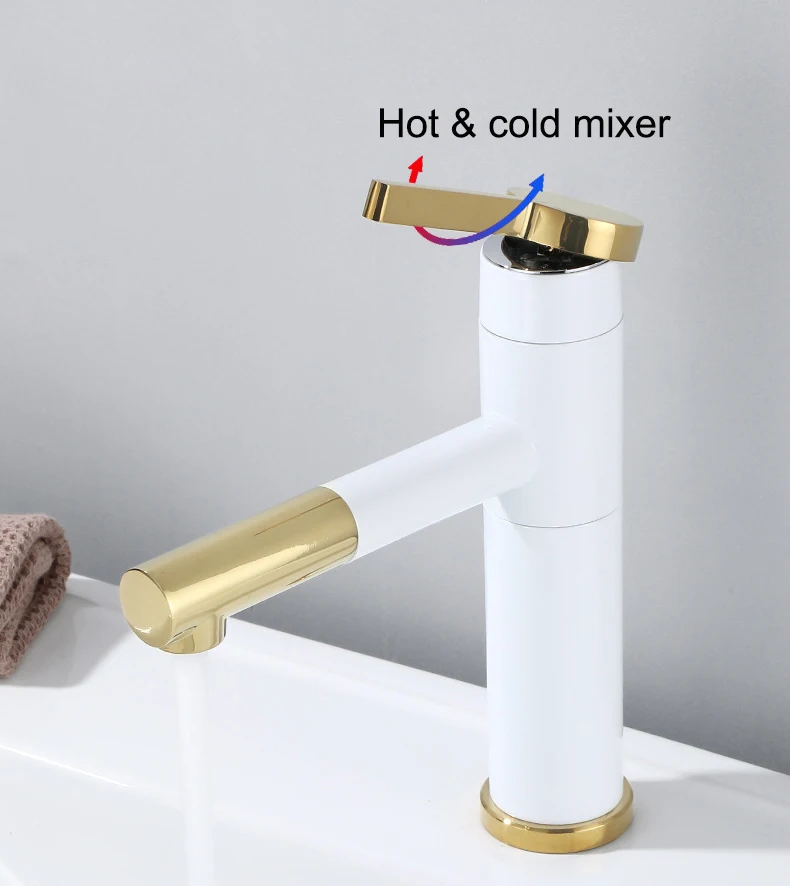 Robinet Mitigeur Extensible Salle De Bain - 1 Main, Chromé, Laiton - Marque Onyzpily - Neuf