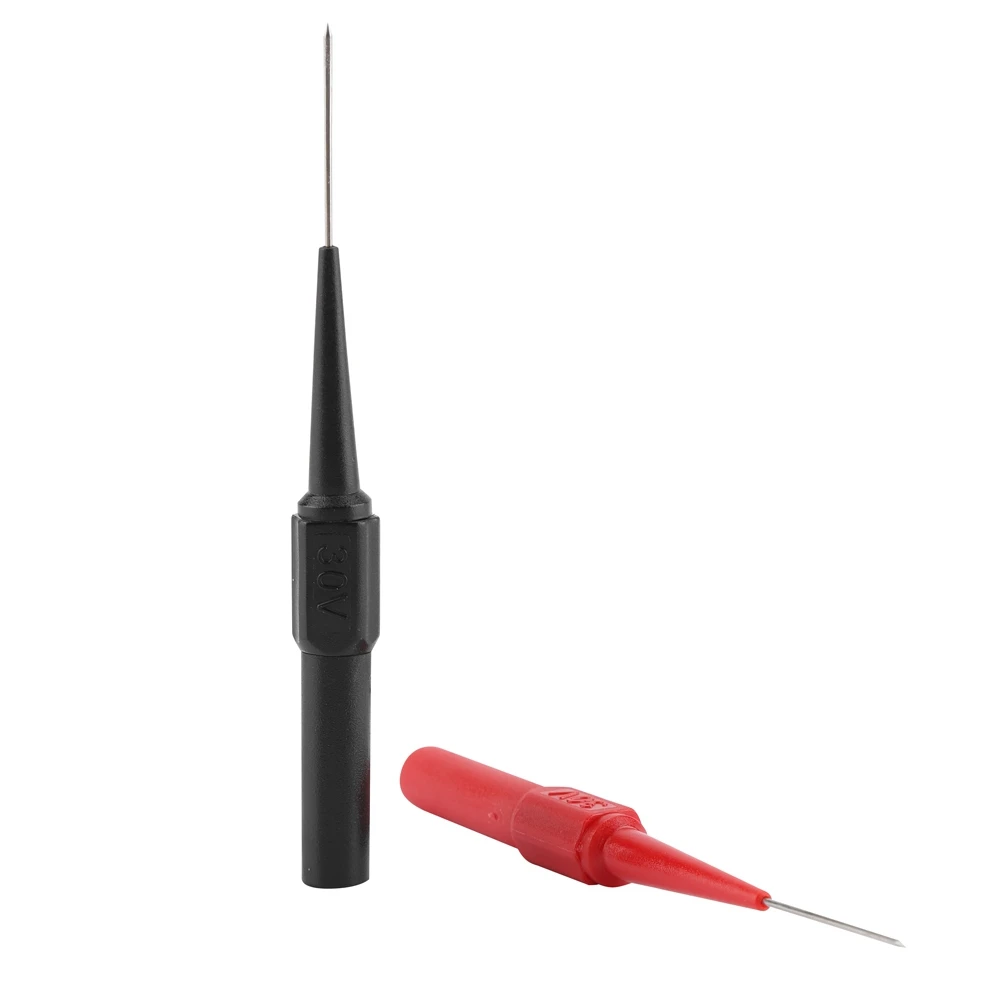 Test Probes Insulation Piercing Needle for Multimeters Red Black Color 1 Pair