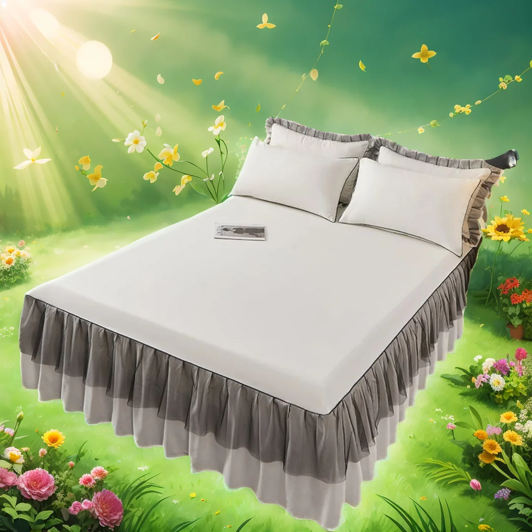 

1PCS Sweet Bedspread - Sexy Lace Linen Bed Sheet Beddress for Home Bed Sheets - Fashion Solid Color Sweet Cute Princess Bedding