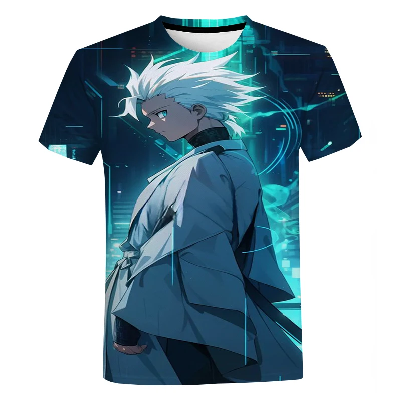 

2023 Men's and Women's New 3D BLEACH Printed O-neck T-shirt Summer Fashion Casual Anime T-shirt Street Harajuku Trend Tops