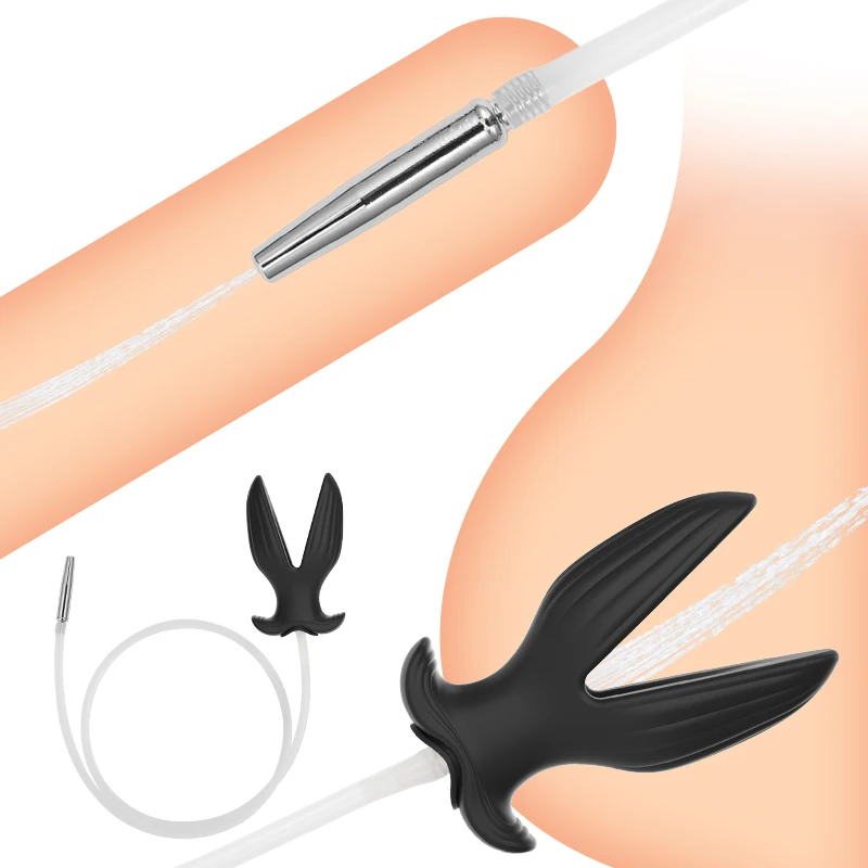 Male Chastity Catheter With Piss Urinal Flow Into Butt Plug Sexual slavery Irritatio Anal Plug Penis sheath Fetish Sex BDSM Toys penis chastity cage chastity lock sex toy chastity cage accessory anal sex toy