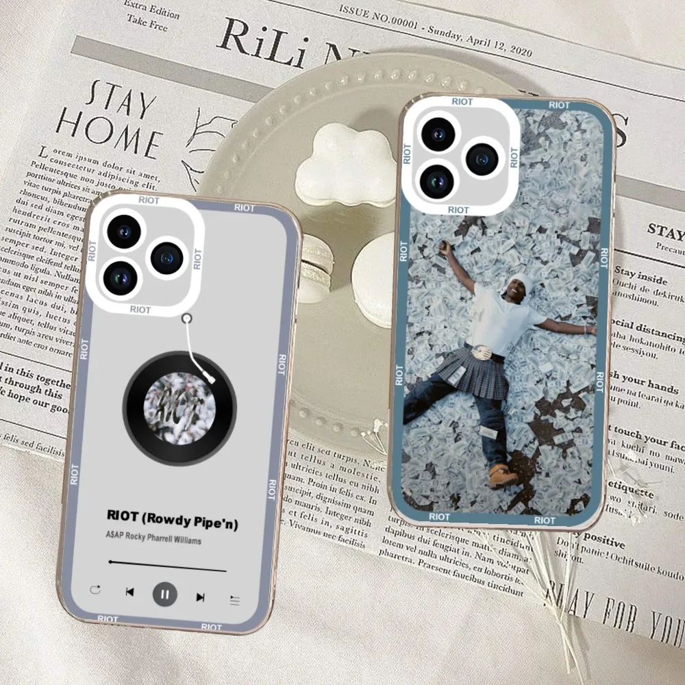 Hot A-Asap-R-Rockys Nuovo Album Custodia Antisommossa Per Iphone 11 12 Mini 13 14 Pro Max Guscio Trasparente