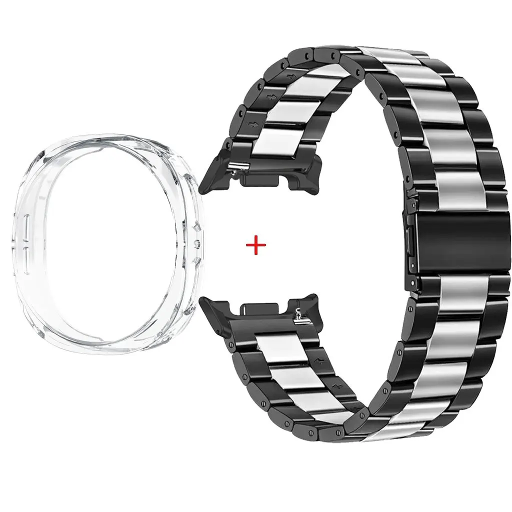 Luxury Stainless Steel Metal Strap with Full Coverage Case - Premium Bracelet Accessory