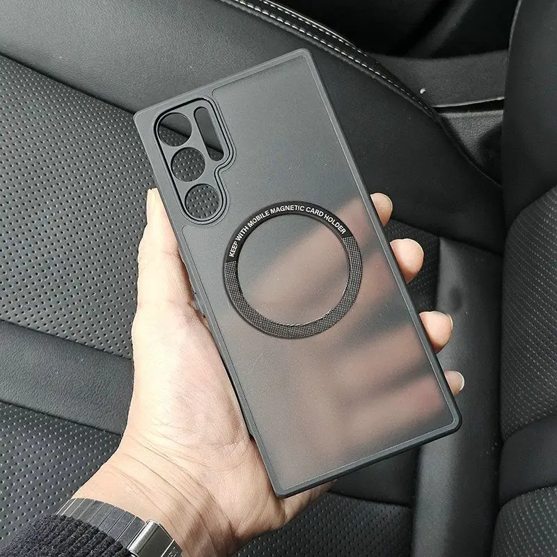 Frosted Transparent Magnetic Acrylic Drop-Proof Phone Case