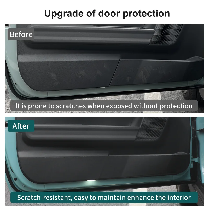 미니 쿠퍼 F65 F66 F67 U25 Countryman 자동차 도어 안티 킥 매트 스티커 토양 방지 어린이 킥 패드 자동차 액세서리