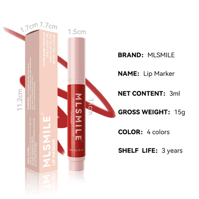 57029-9d3e44.jpg Nude Brown Matte Lipstick Marker Pen Solid Lip Gloss Waterproof Long Lasting Lipstick Pencil Lip Liner Pen Lips Makeup Cosmetics
