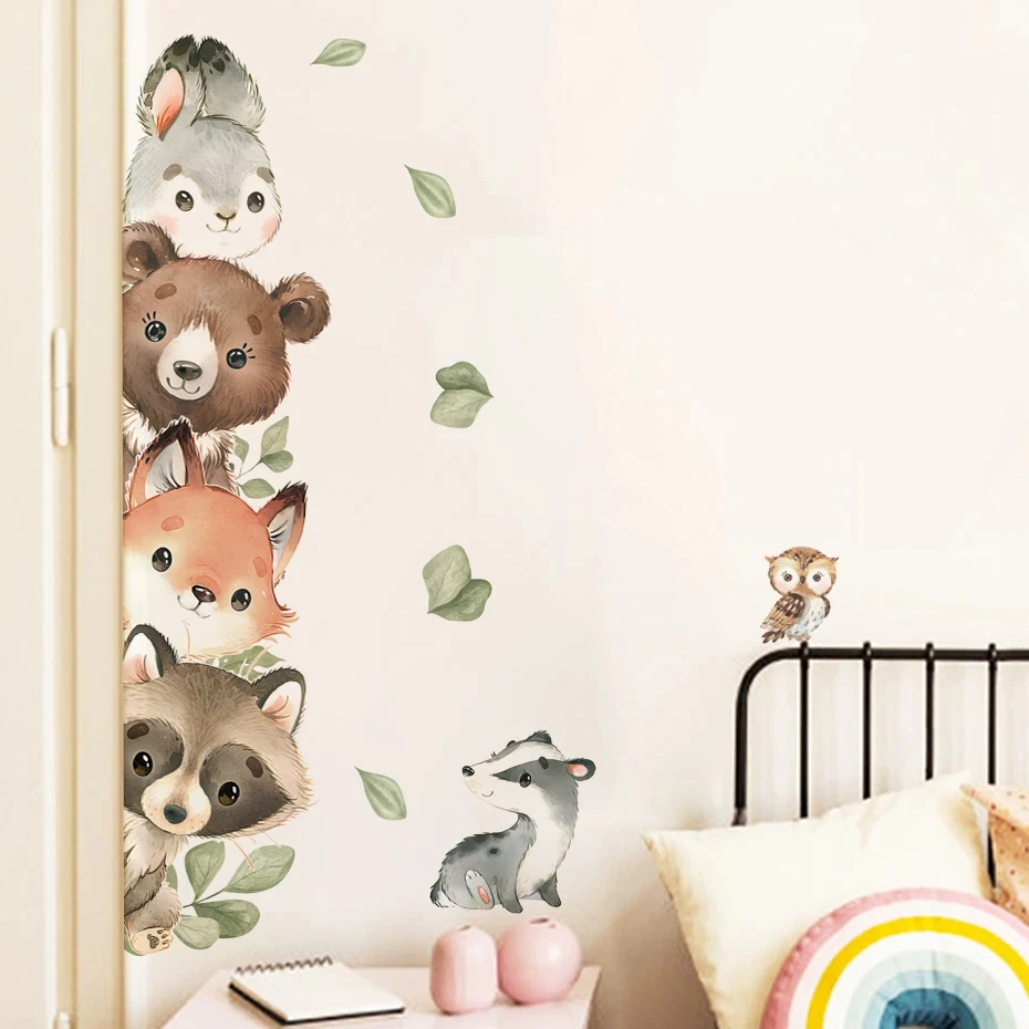 Watercolor Cartoon Forest Animals 3