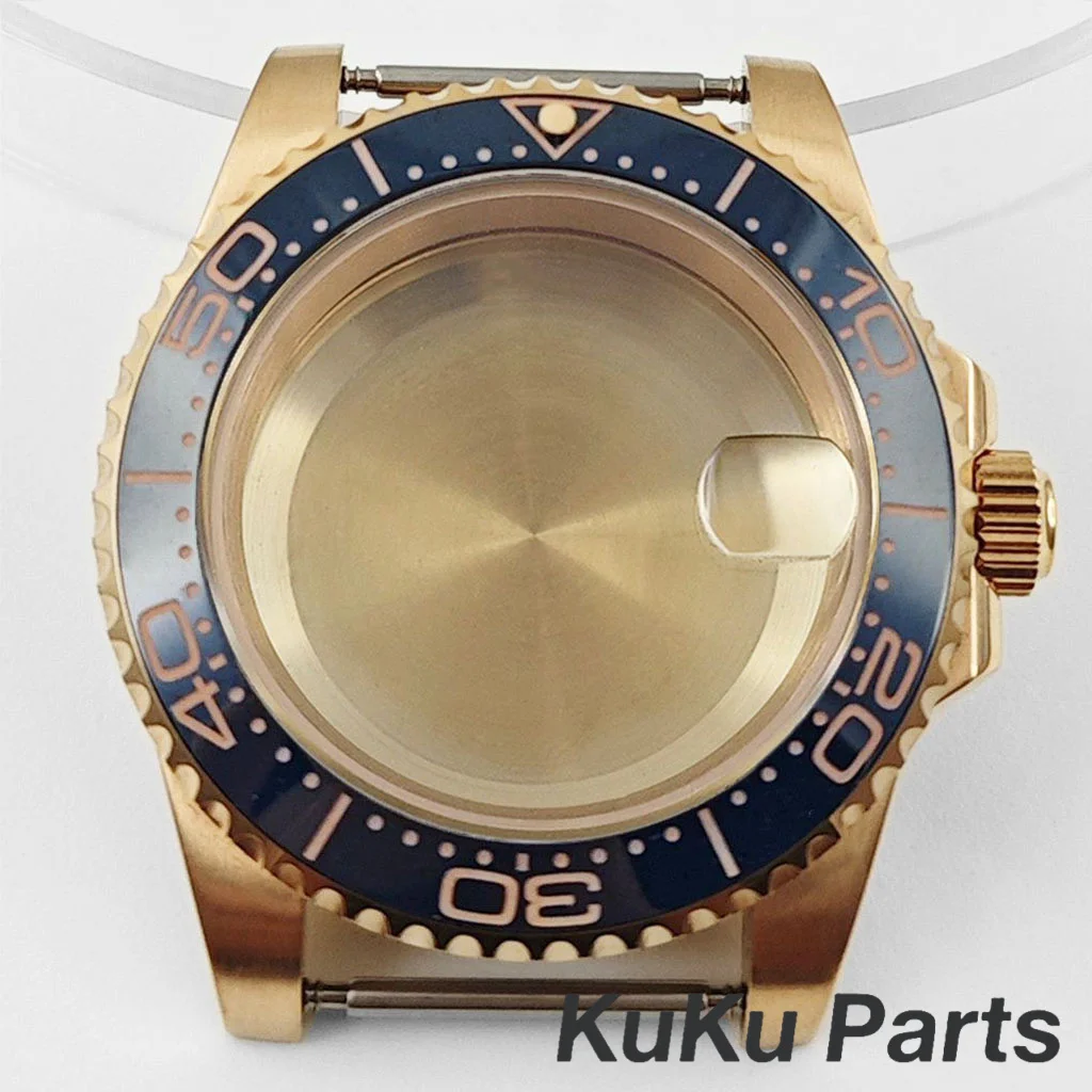 Luxury Rose Gold Men's Watch Case - 40mm, 100m Waterproof, YACHT-MASTER Design