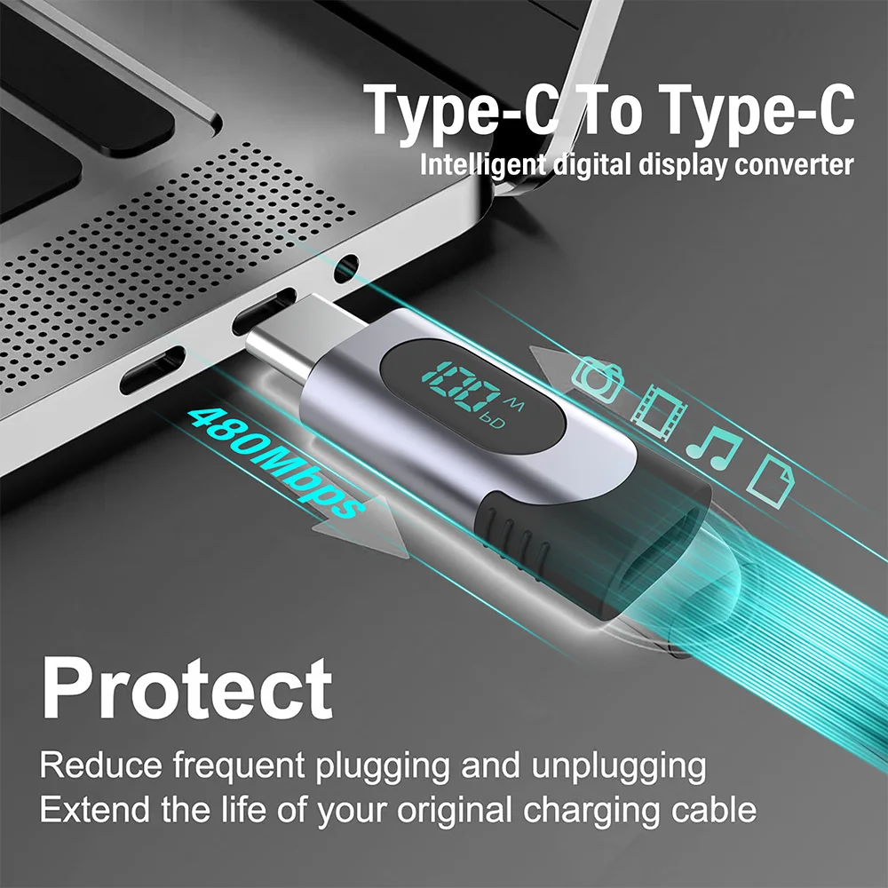 OLAF PD 100W USB C OTG 어댑터, USB C 타입 디지털 디스플레이, 데이터 전송 충전 컨버터, 아이폰 15 프로, 삼성용