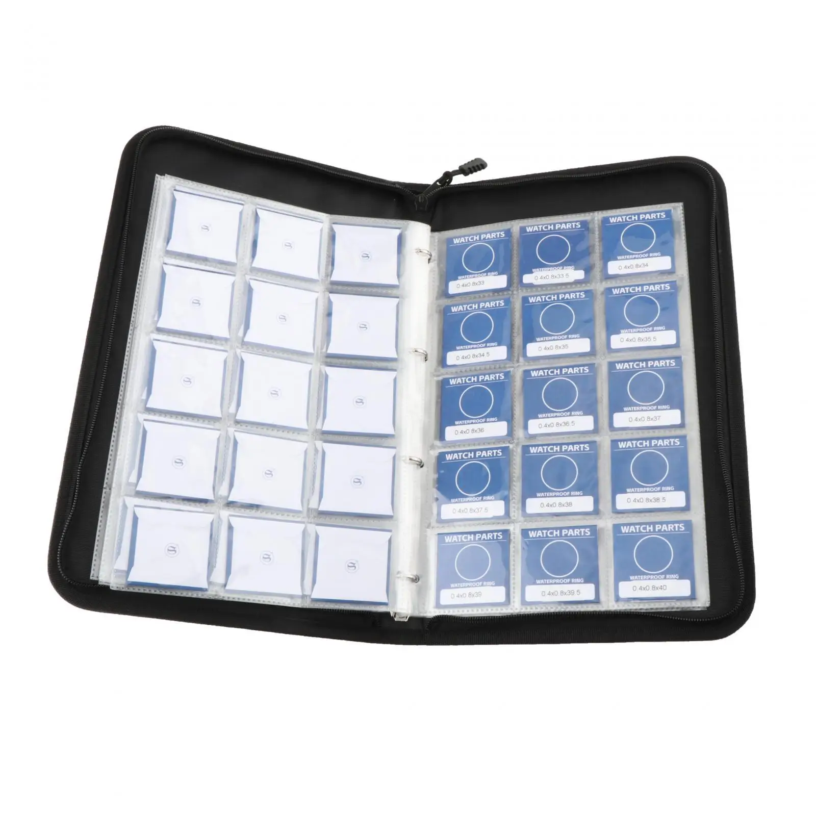 

135 Pieces Watch Front Cover Seal Gaskets Assortment White Watch Parts Waterproof Rings Sealing Rings Watch Repairing Tool