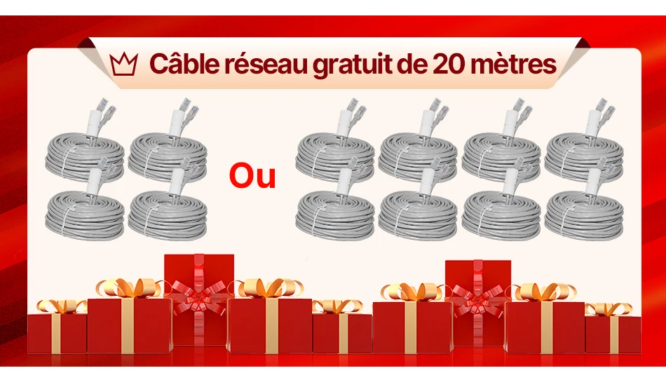 Hiseeu 5MP CCTV 10CH 4K NVR POE ONVIF Kit Caméra IP Camera Voiture Vigilância De Recul Security Protection Appareille Photo De Video Surveillance Maison pour La Maison Extérieure Camara Exterior