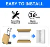 White Kitchen Pantry Cabinet, Pantry Storage Cabinet with Doors and Adjustable Shelves, Metal Food Pantry Cabinets with Handle 5