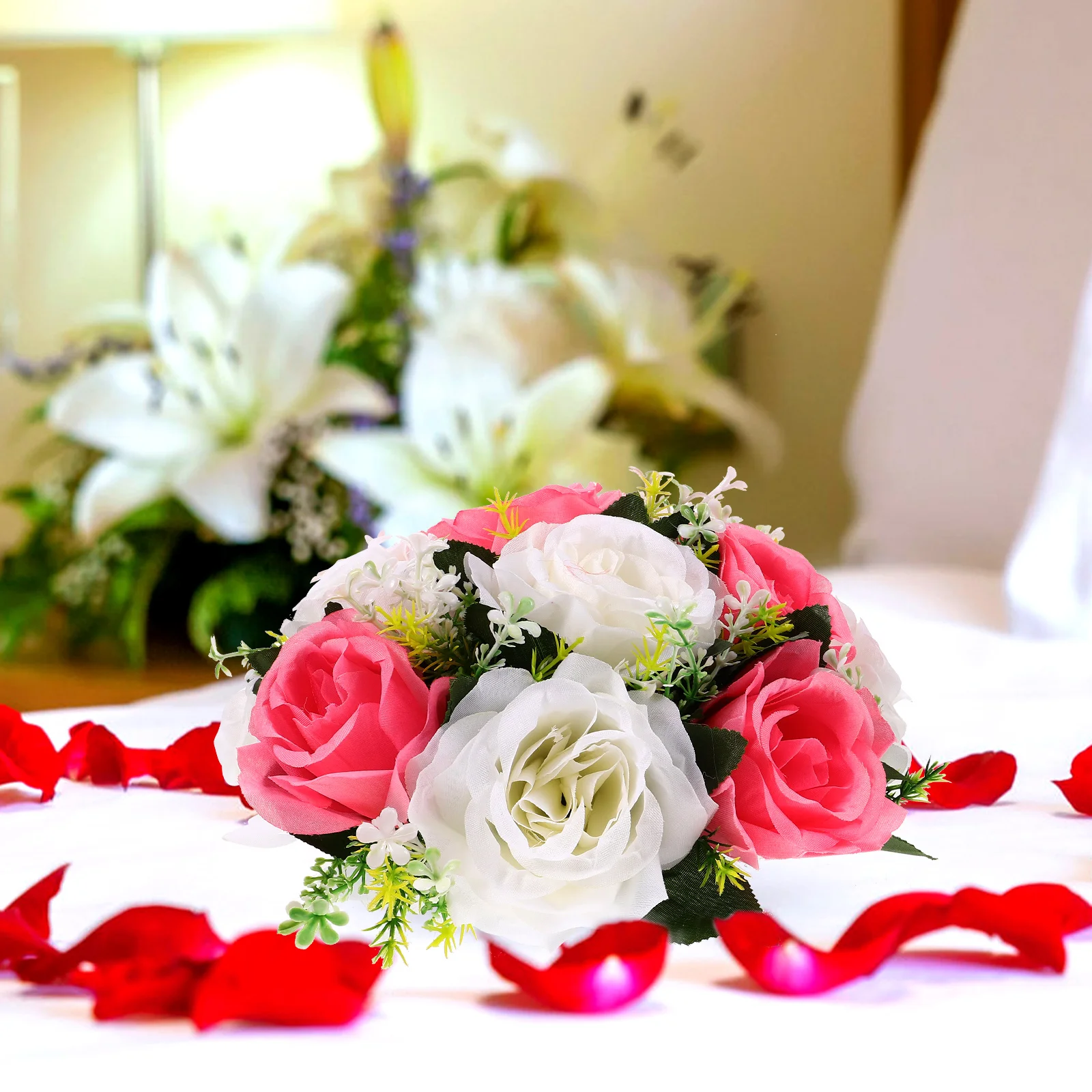 

Artificial Flower Ball Arrangement Bouquet Wedding Centerpieces Table Flower Faux Room Home Wedding Decoration High Quality